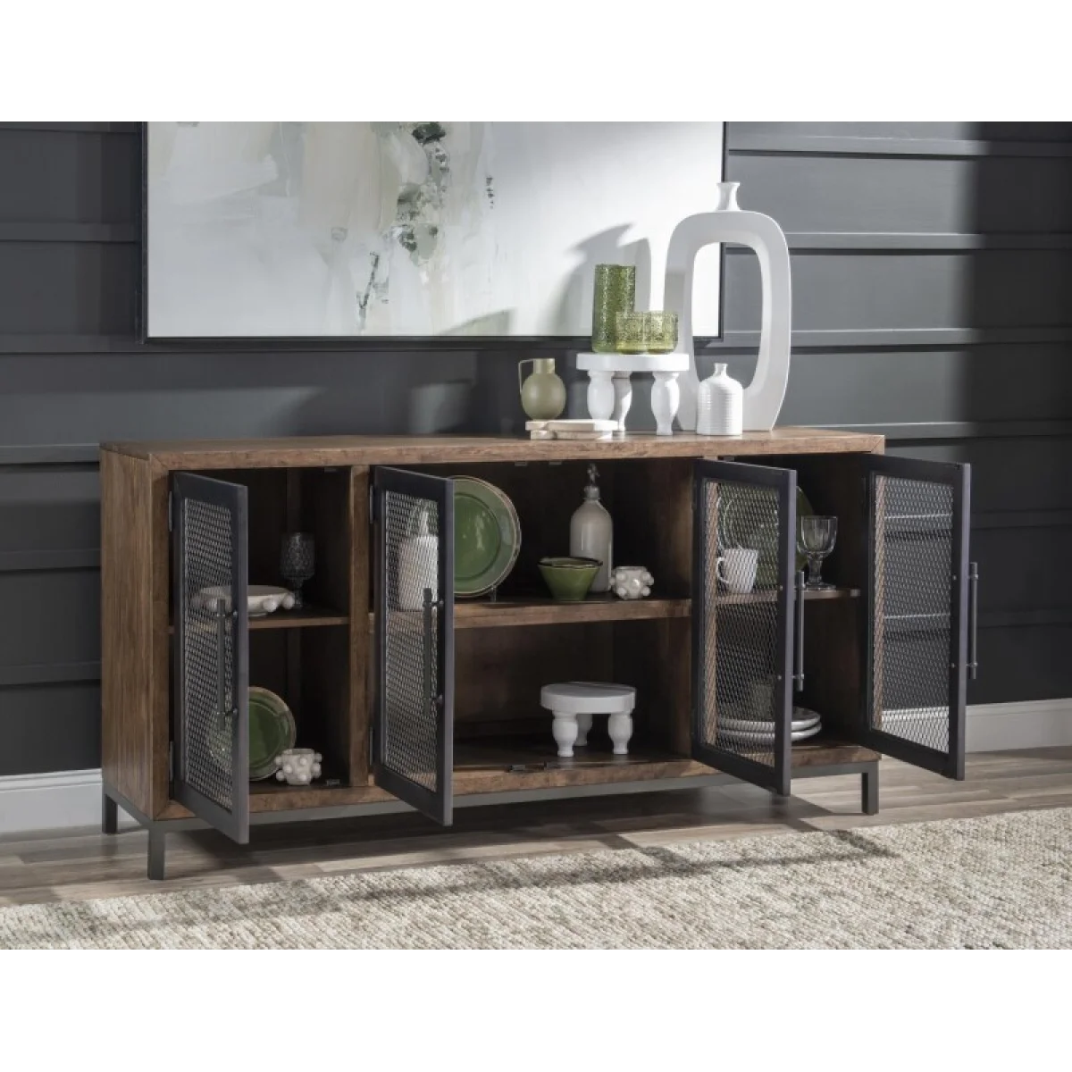 Credenza Dining Storage Brown 8