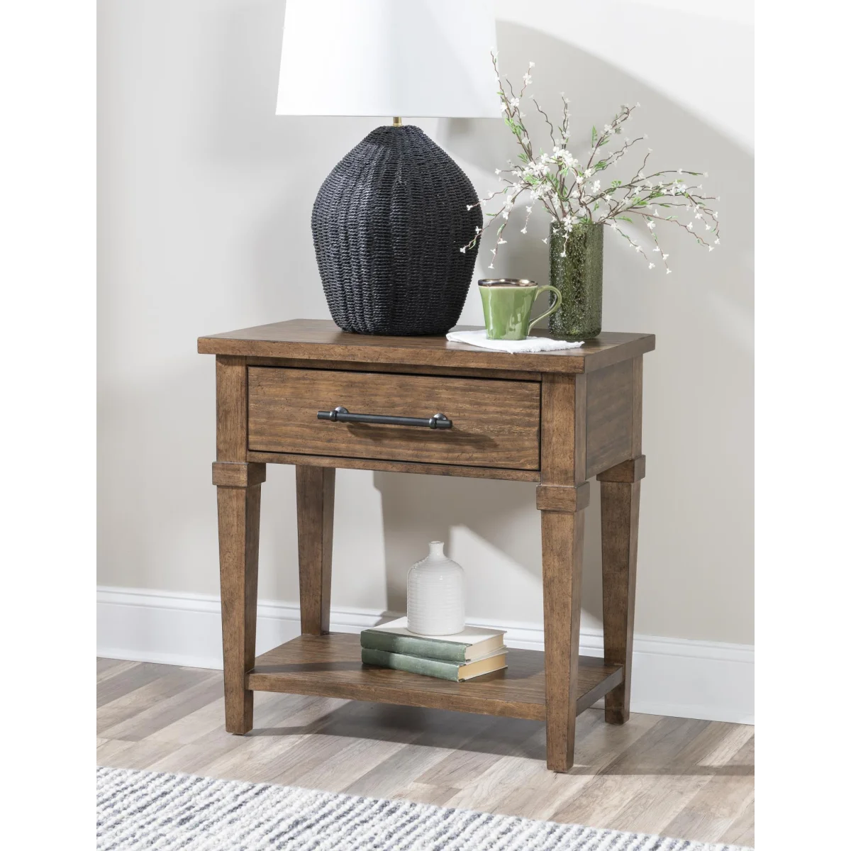 One Drawer Nightstand Nightstands Brown 6