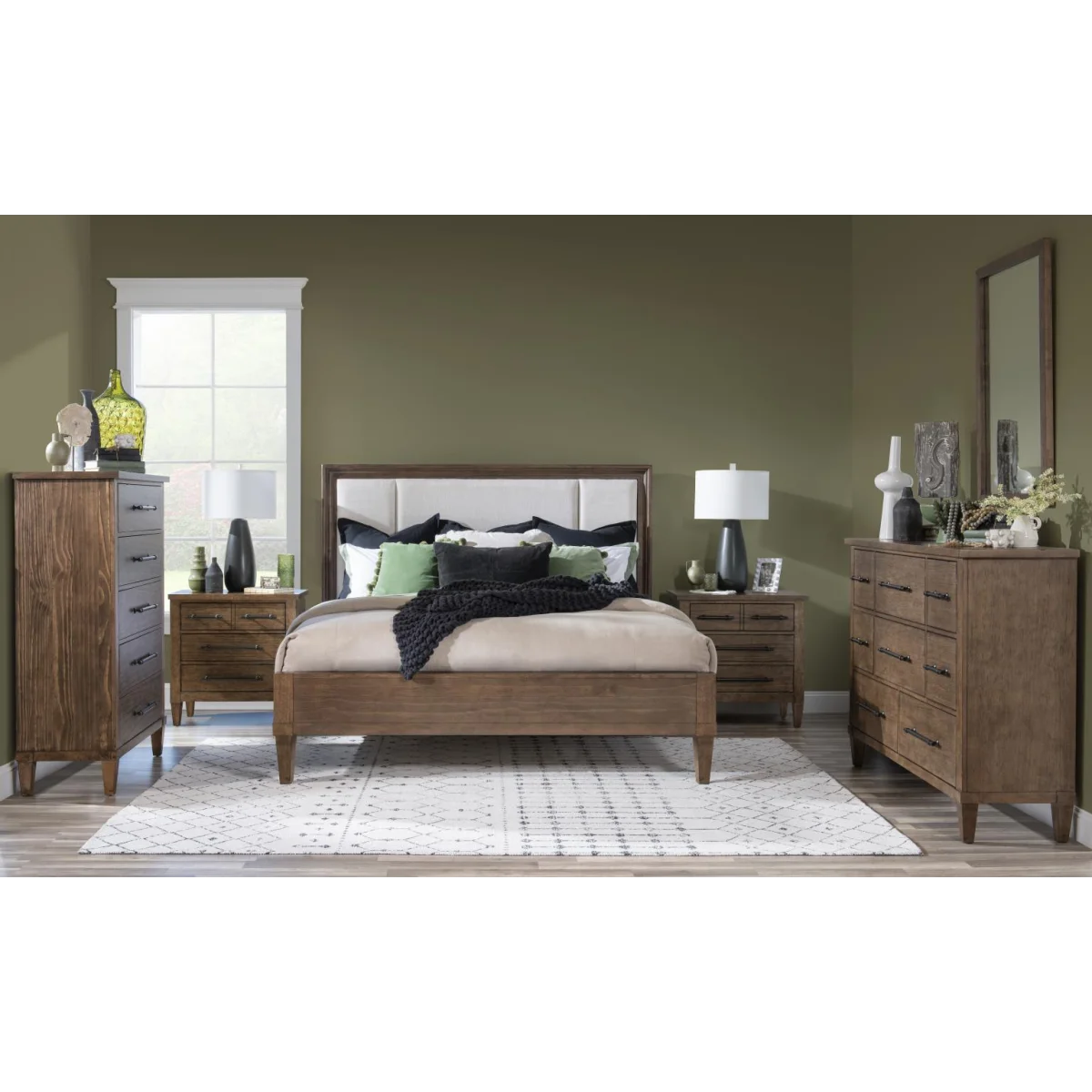 Bedside Chest Nightstands Brown 8