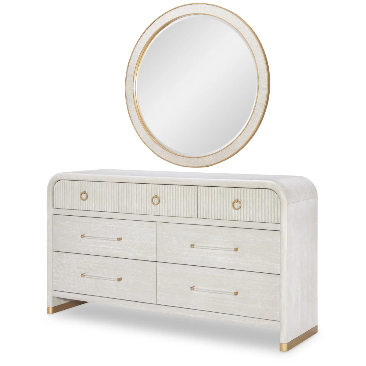 Seven Drawer Dresser Dressers Cream 6