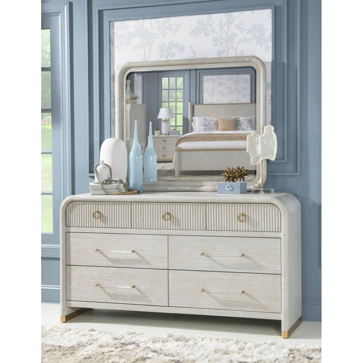 Seven Drawer Dresser Dressers Cream 11