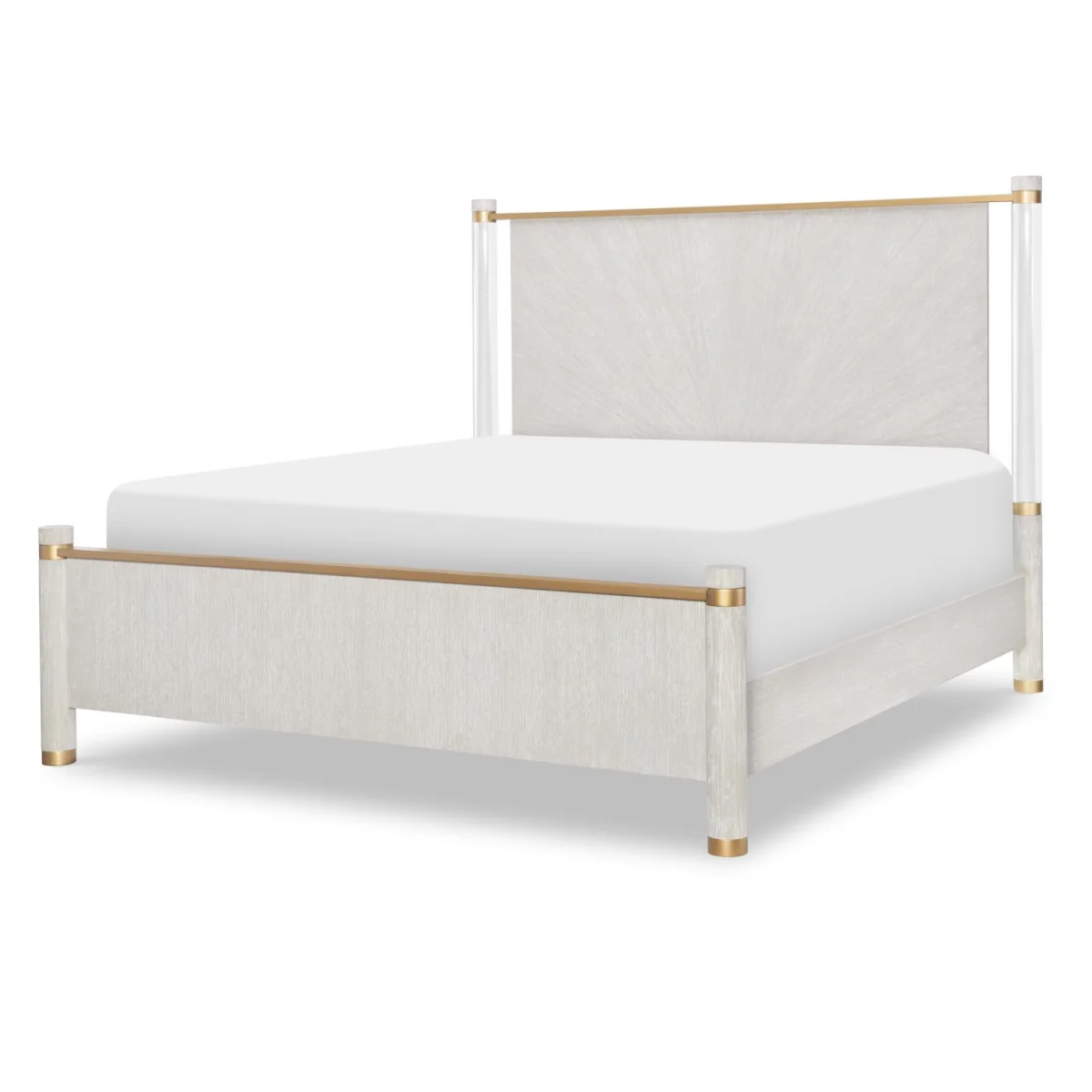 Complete Panel Bed Acrylic Posts Wood Caps King 6/6 Beds Beds 4