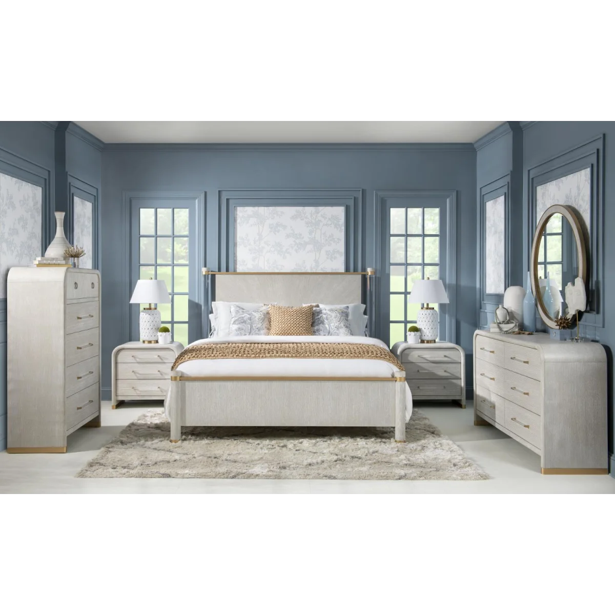 Complete Panel Bed Acrylic Posts Wood Caps King 6/6 Beds Beds 9
