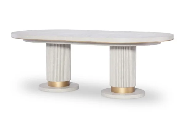 Complete Oval Dining Table Dining Tables Cream 4