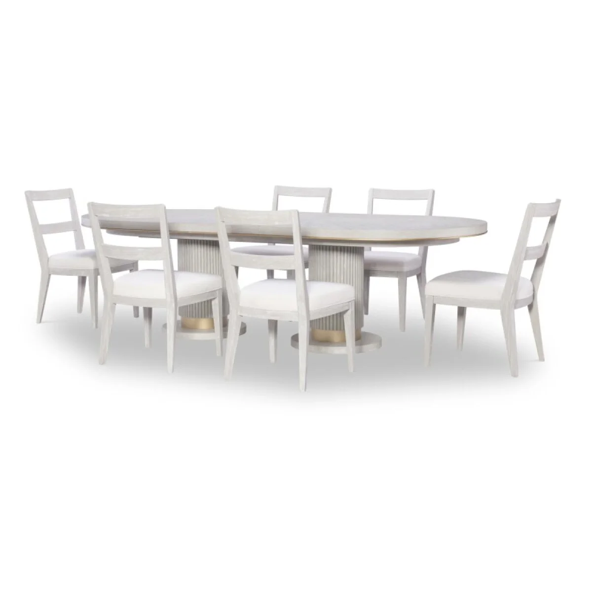Complete Oval Dining Table Dining Tables Cream 13