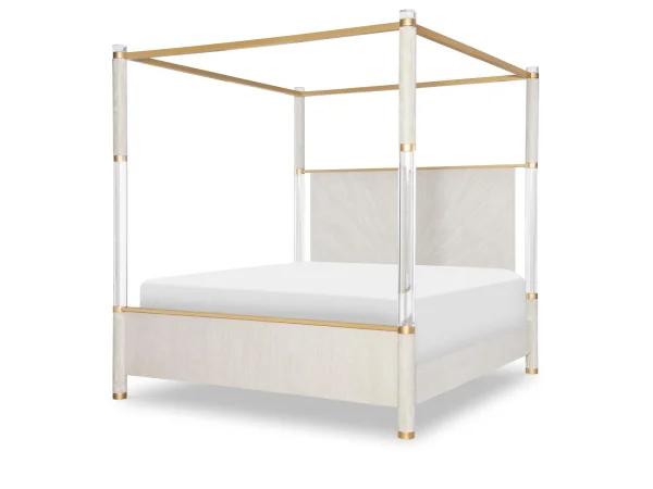 Panel Bed Canopy Acrylic Posts Queen 5/0 Beds Beds
