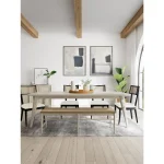Rush Seat Dining Bench - Image 6