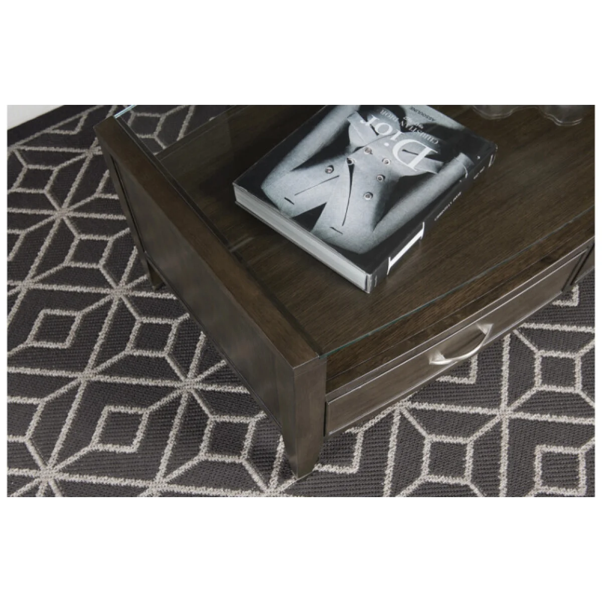 Tesha Rectangular Drawer Coffee Table Cocktail & Coffee Tables Brown 7