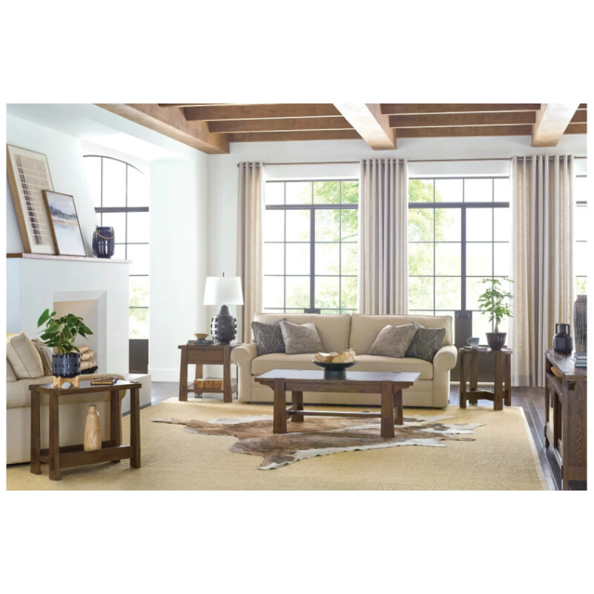 Thornton Rectangular Coffee Table Cocktail & Coffee Tables Brown 6