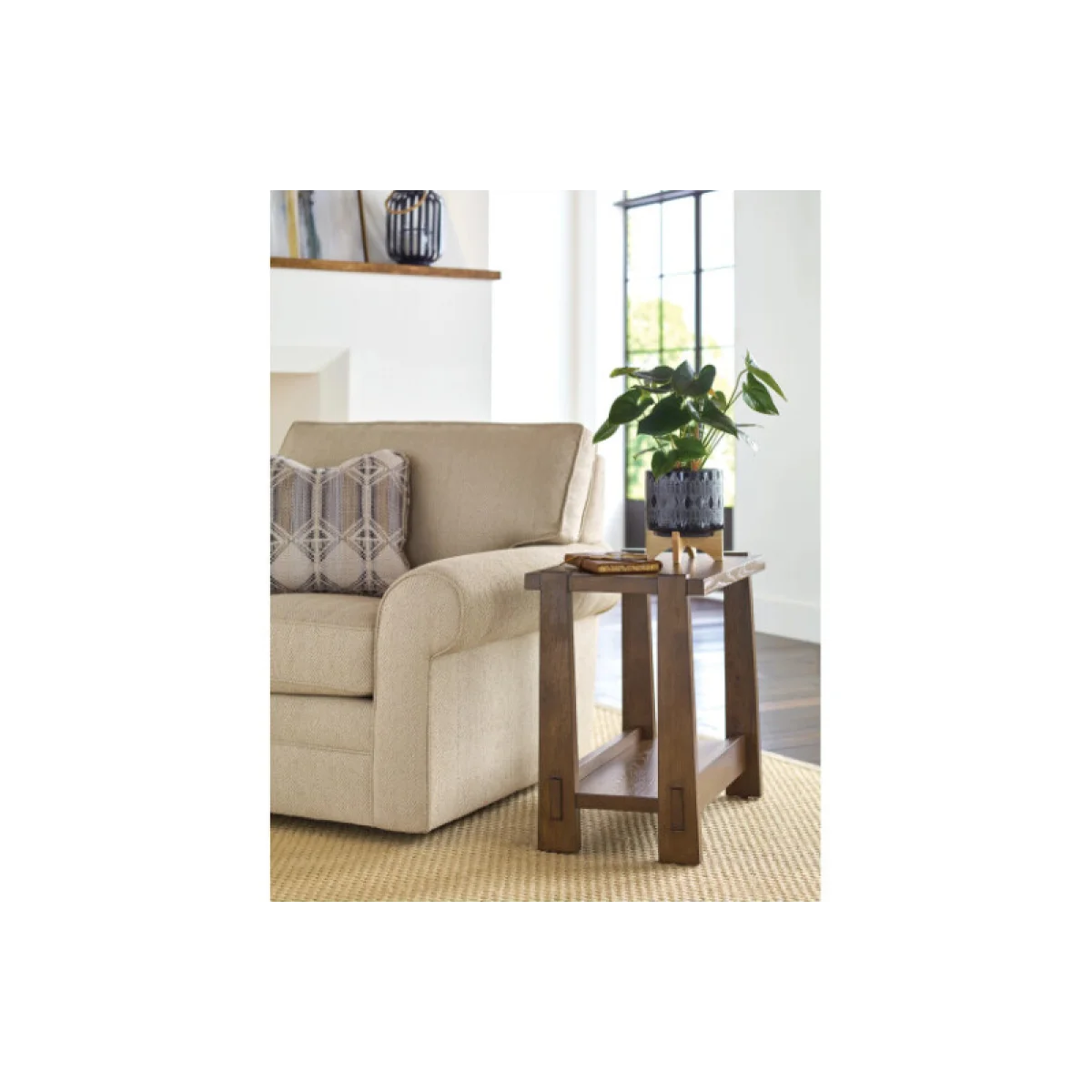 Thornton Rectangular Chairside Table Chairside Tables Brown 6