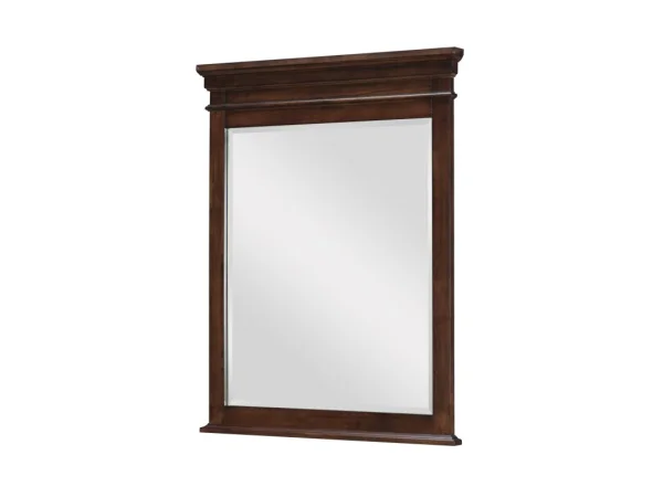 Vertical Mirror Cherry Finish Bedroom Mirrors Brown