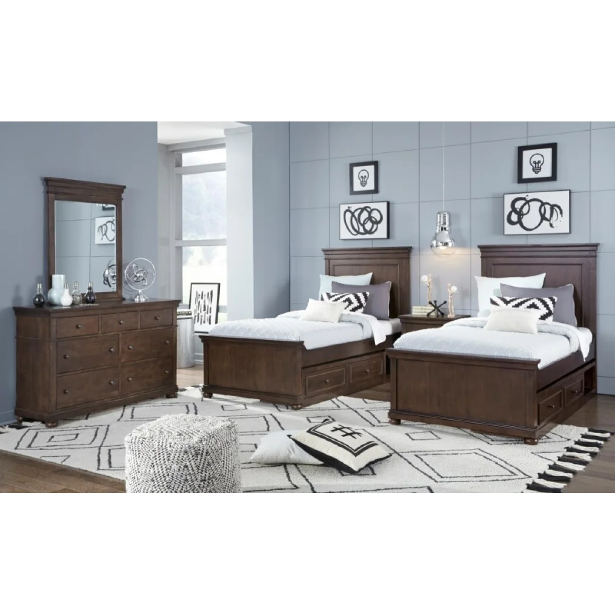 Dresser Cherry Finish Youth Dressers Brown 7