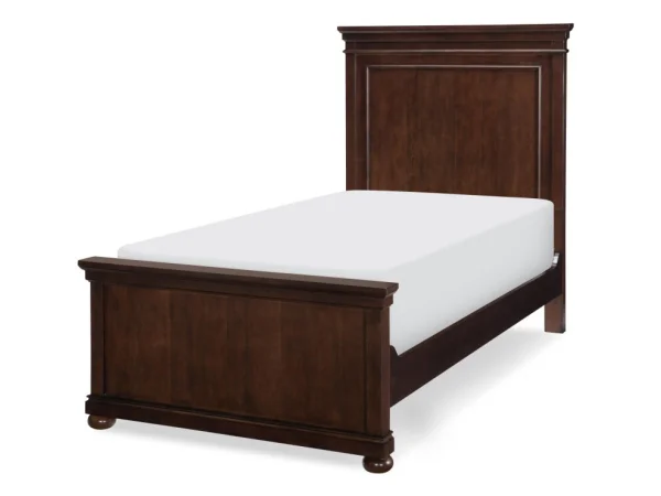 Complete Panel Twin Bed Cherry Finish Youth Beds Brown