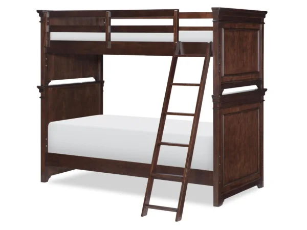 Complete Bunk Twin Cherry Finish Youth Beds Brown
