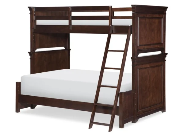 Complete Bunk Twin Full Ext Cherry Youth Beds Brown