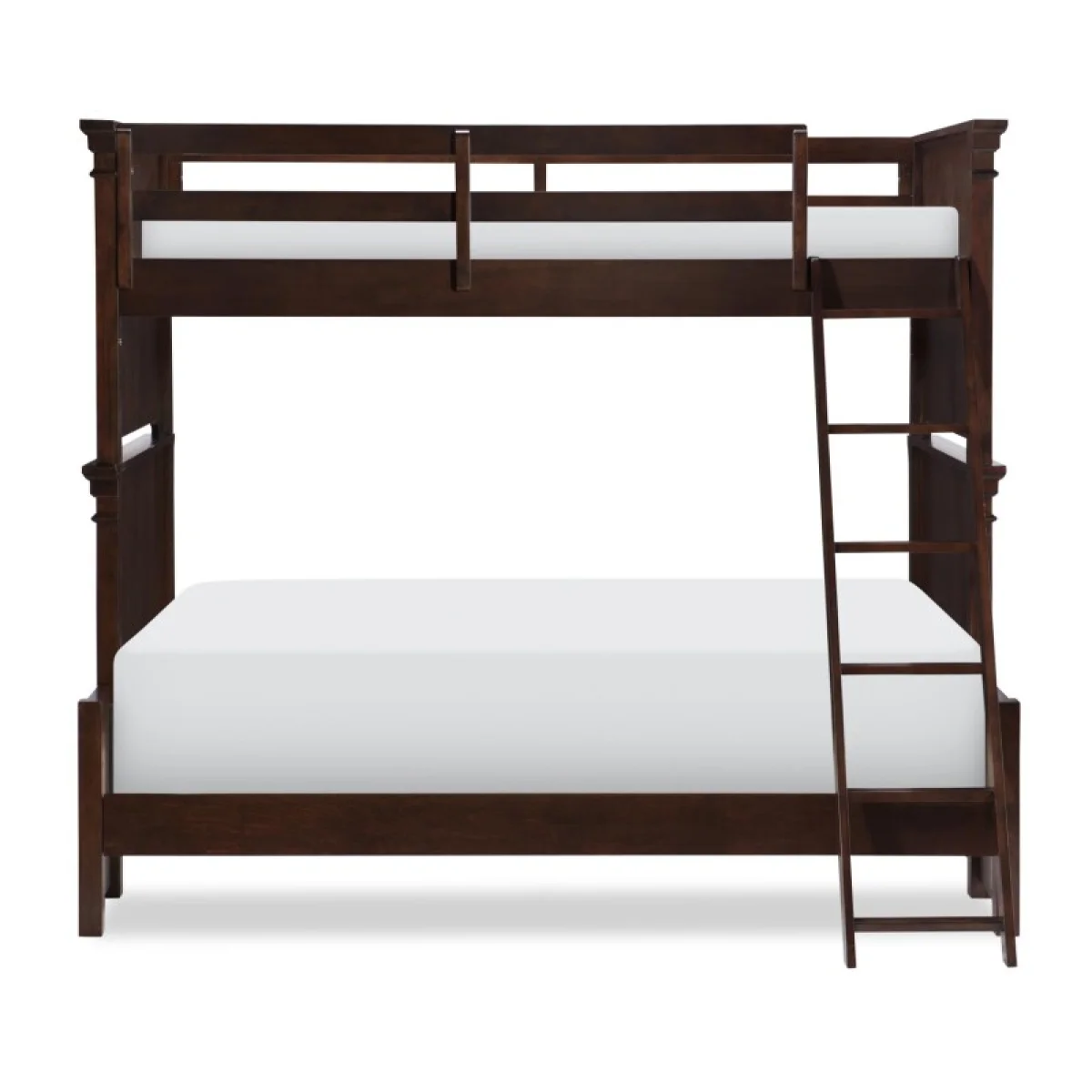 Complete Bunk Twin Full Ext Cherry Youth Beds Brown 6