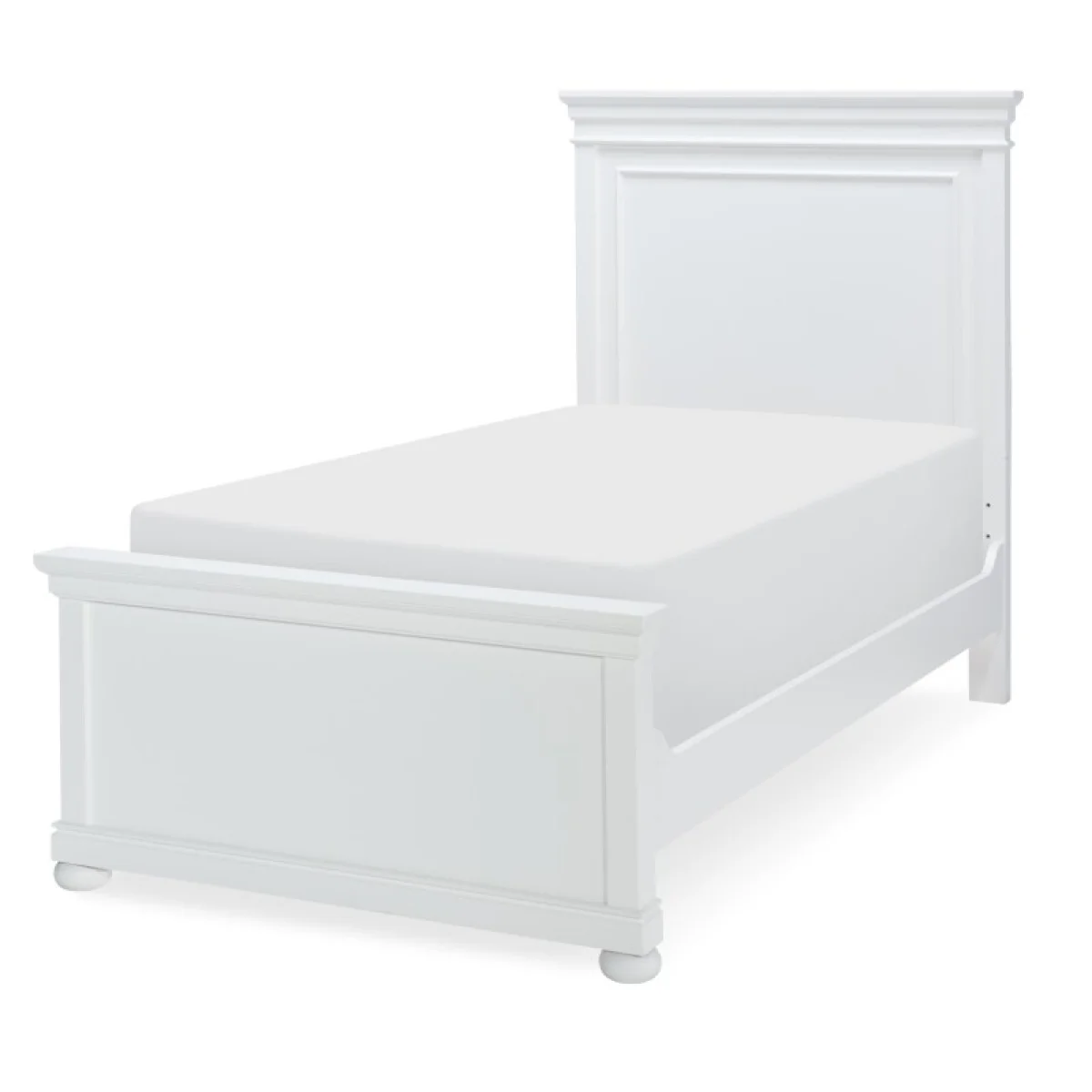 Complete Panel Twin Bed White Finish Youth Beds Legacy Classic Furniture 4