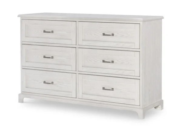 6 Drawer Dresser Youth Dressers Bleached Linen 4
