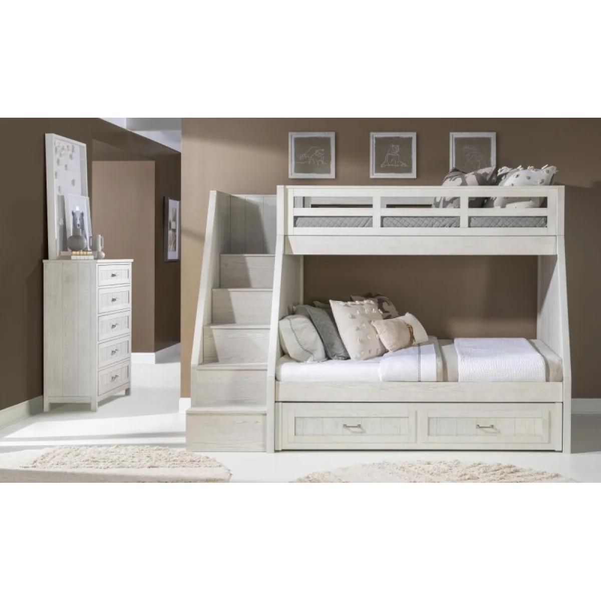 Five Drawer Chest Youth Chests Bleached Linen 8