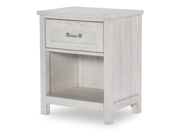 Drawer Open Nightstand Youth Nightstands Bleached Linen