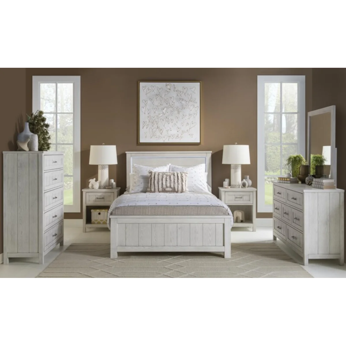 Drawer Open Nightstand Youth Nightstands Bleached Linen 7