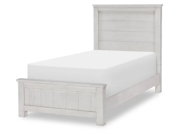 Complete Twin Panel Bed Youth Beds Bleached Linen