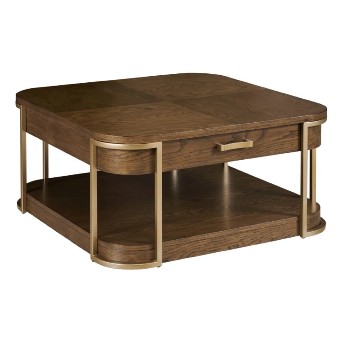Emerit Square Coffee Table W/casters Cocktail & Coffee Tables Brown 4