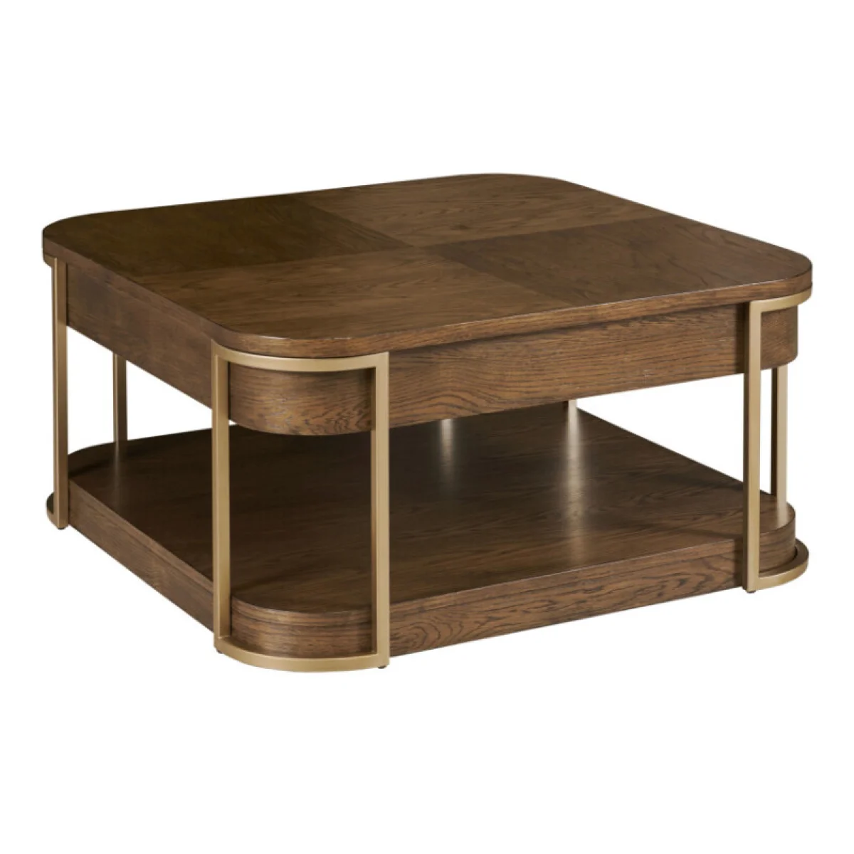 Emerit Square Coffee Table W/casters Cocktail & Coffee Tables Brown 7