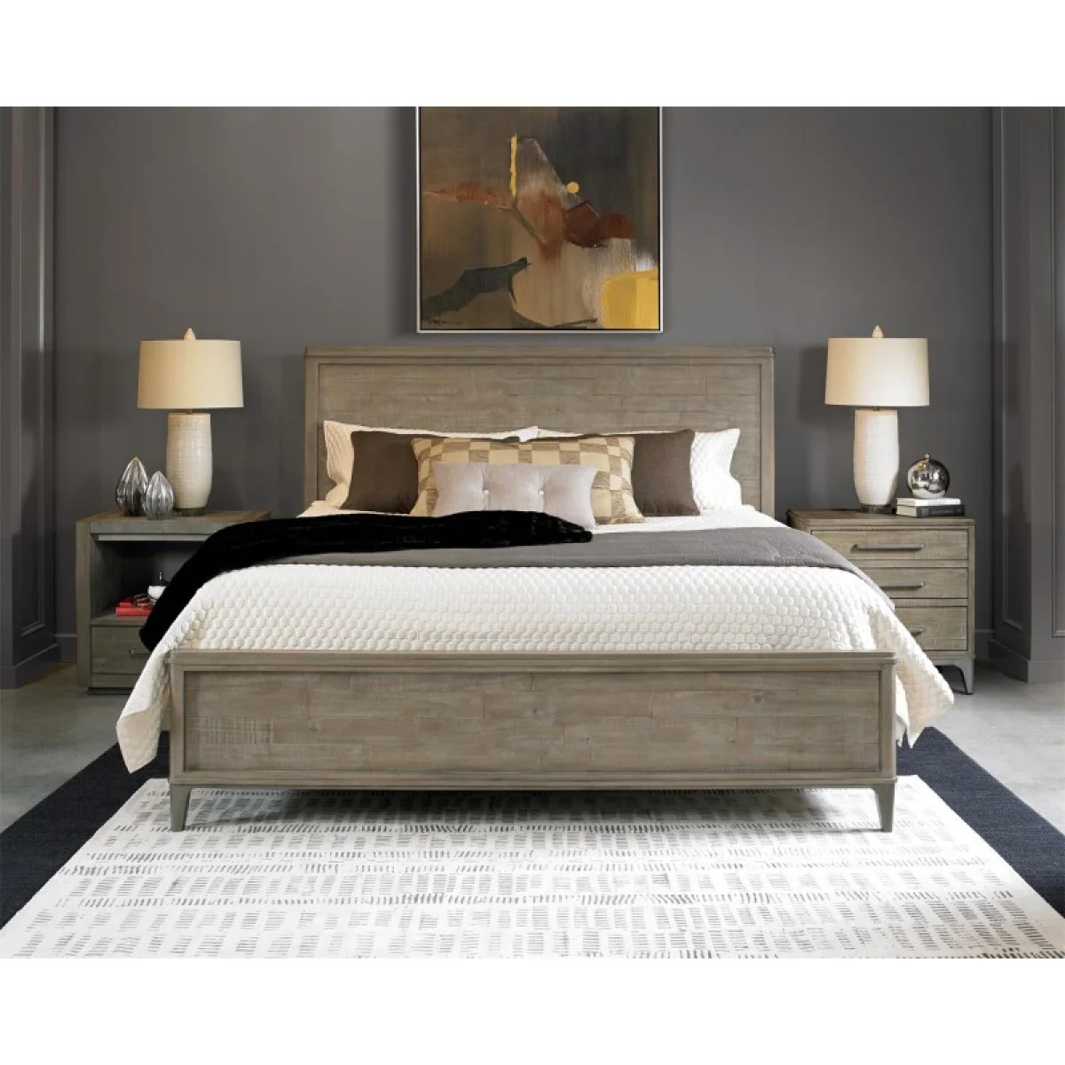 3-drawer Nightstand Nightstands Gray 9