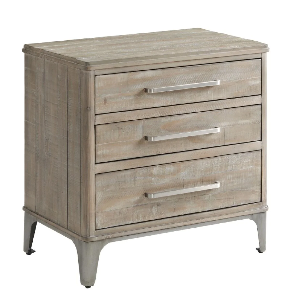 3-drawer Nightstand Nightstands Gray 12