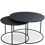 Round Nesting Cocktail Cocktail & Coffee Tables Antique Charcoal 15