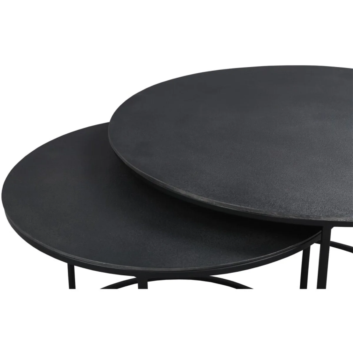 Round Nesting Cocktail Cocktail & Coffee Tables Antique Charcoal 8