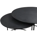 Round Nesting Cocktail Cocktail & Coffee Tables Antique Charcoal 17