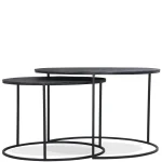 Round Nesting Cocktail Cocktail & Coffee Tables Antique Charcoal 18