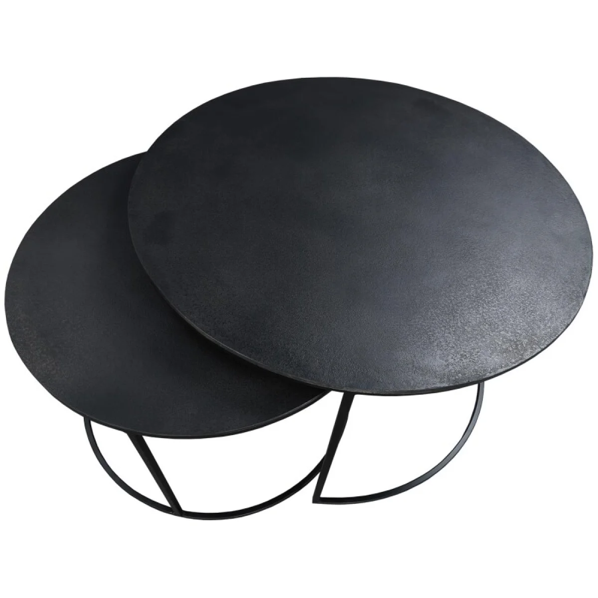 Round Nesting Cocktail Cocktail & Coffee Tables Antique Charcoal 11