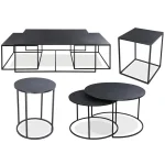 Round End Table End tables Antique Charcoal 13
