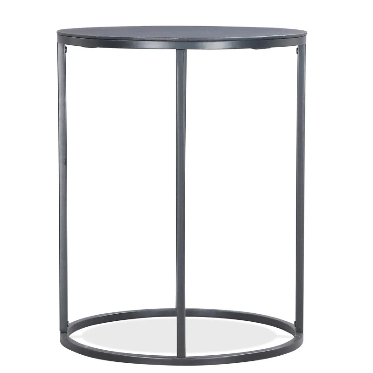 Round End Table End tables Antique Charcoal 9
