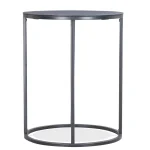 Round End Table End tables Antique Charcoal 18