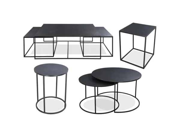 Square End Table End tables Antique Charcoal