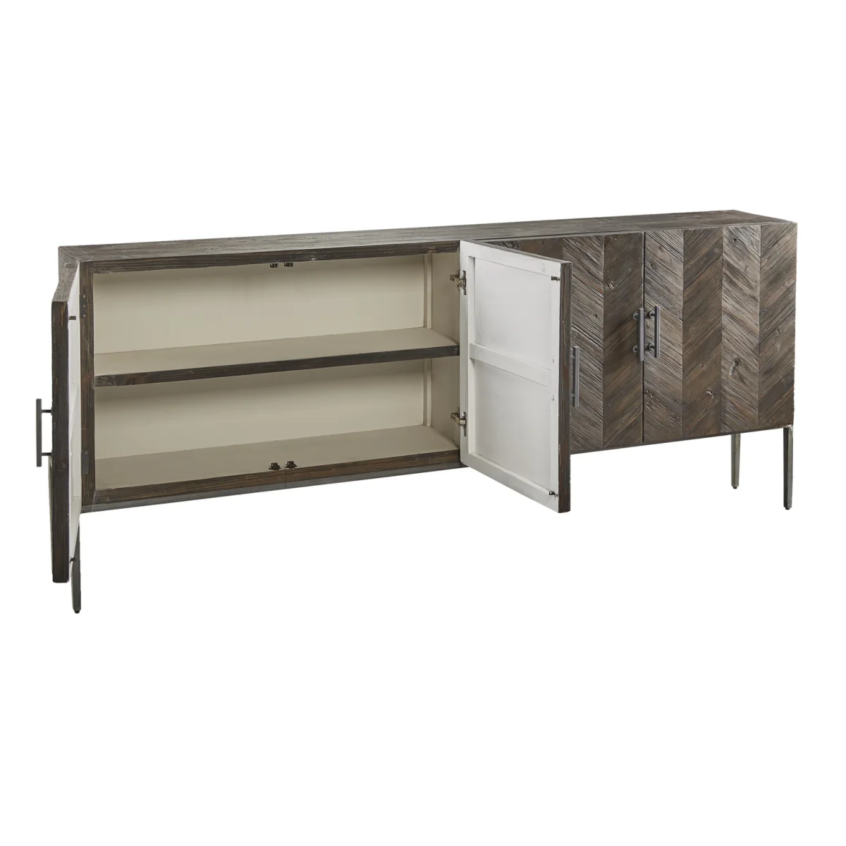 Van Pelt Narrow Sideboard Dining Storage Brown 8