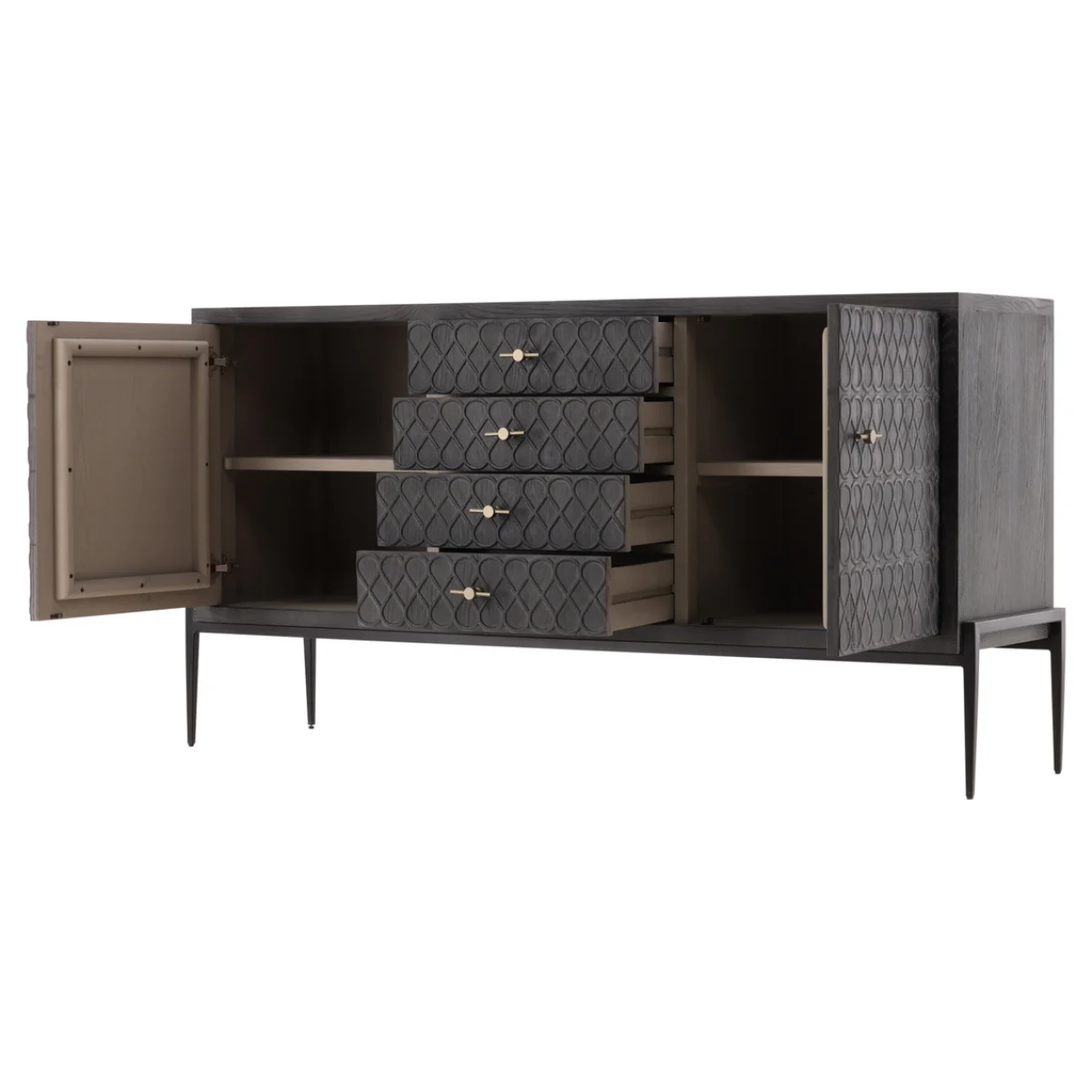 Stevens Sideboard Dining Storage Brown 7