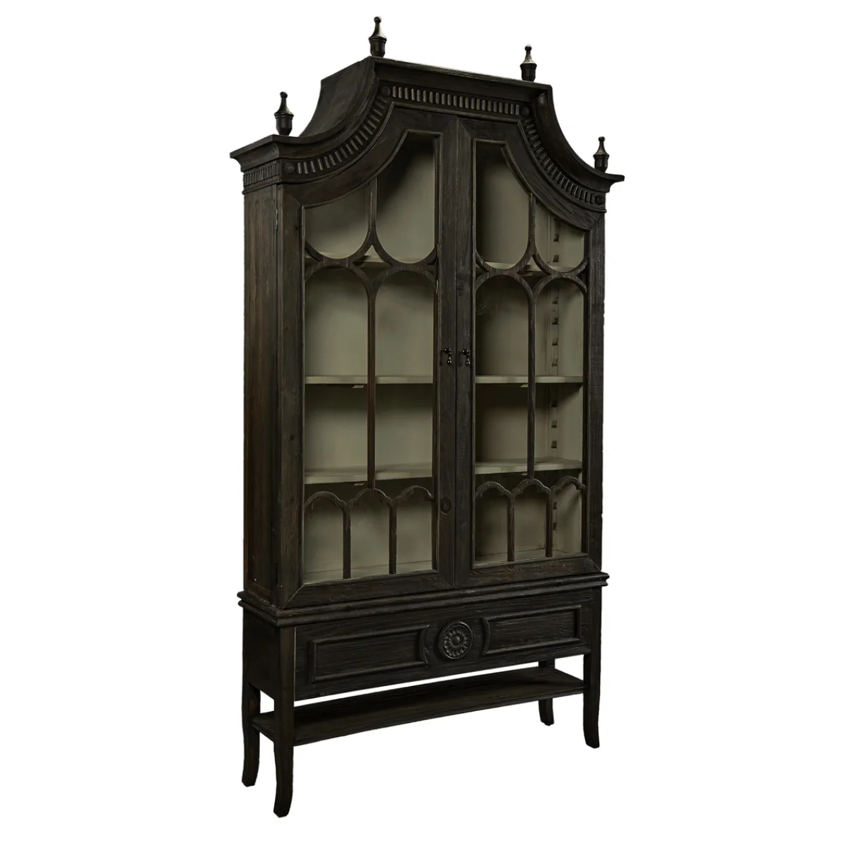 Reims Cathedral Black Arched Cabinet Accent Furniture Accent Furniture 4