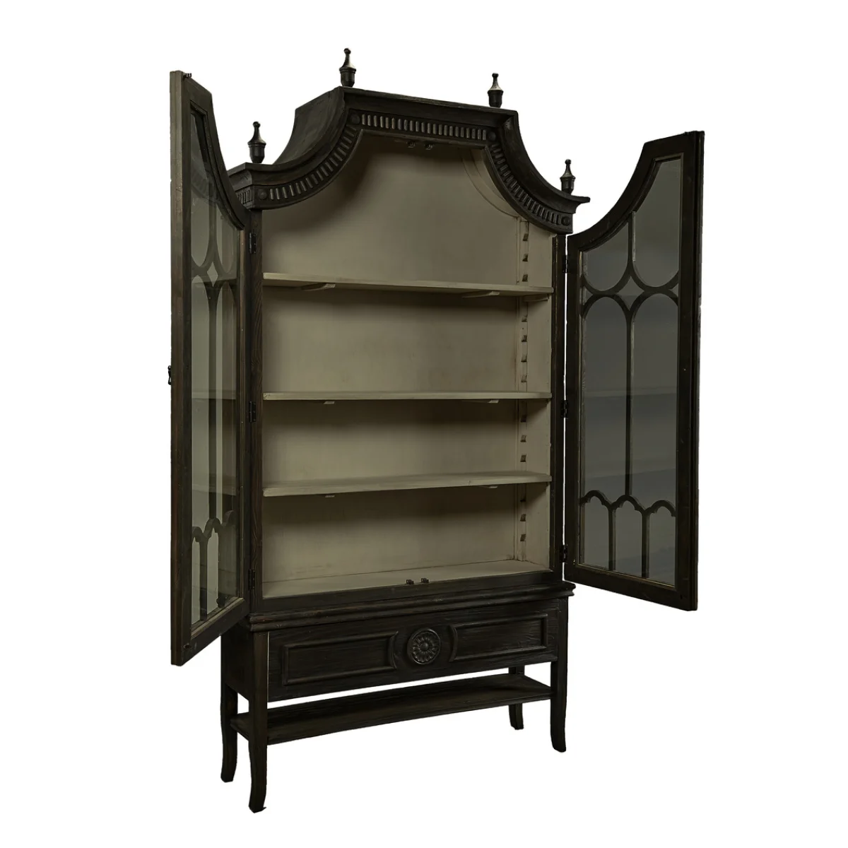 Reims Cathedral Black Arched Cabinet Accent Furniture Accent Furniture 6