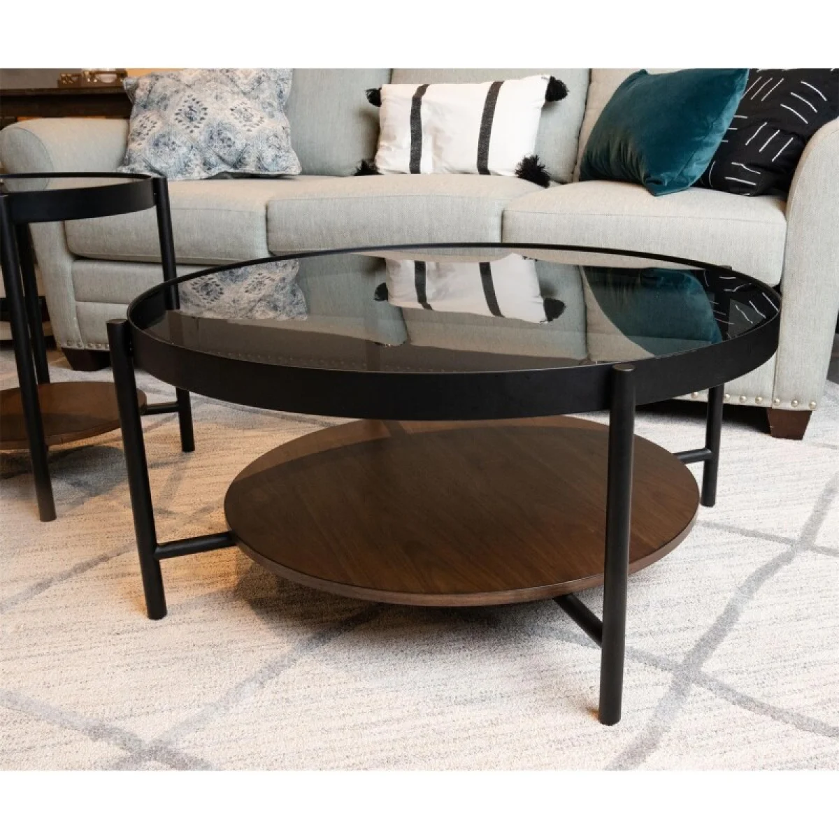 Round Cocktail Table Cocktail & Coffee Tables black 10