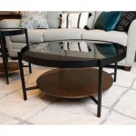 Round Cocktail Table Cocktail & Coffee Tables black 20