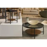 Round Cocktail Table Cocktail & Coffee Tables black 23