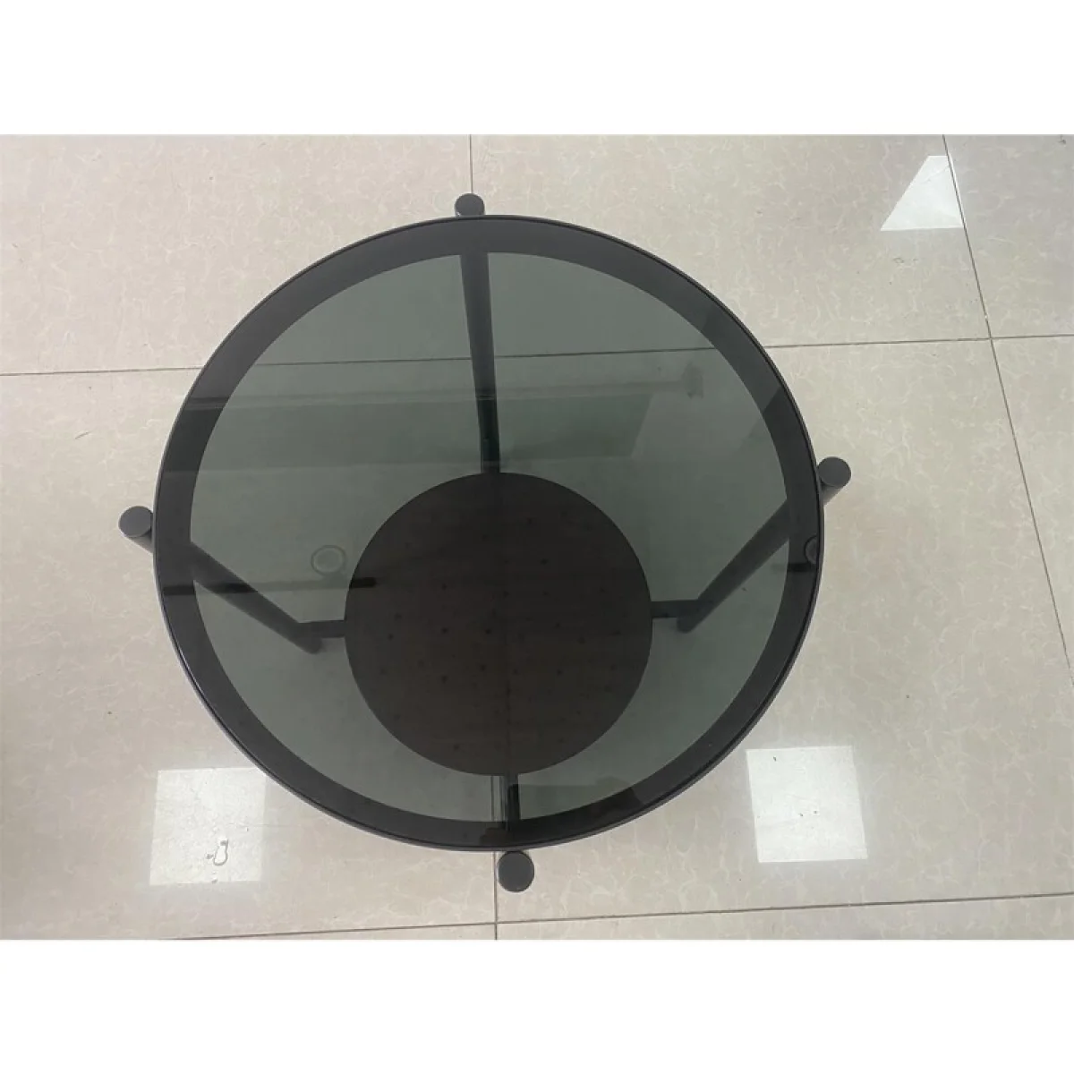 Round End Table End tables black 8