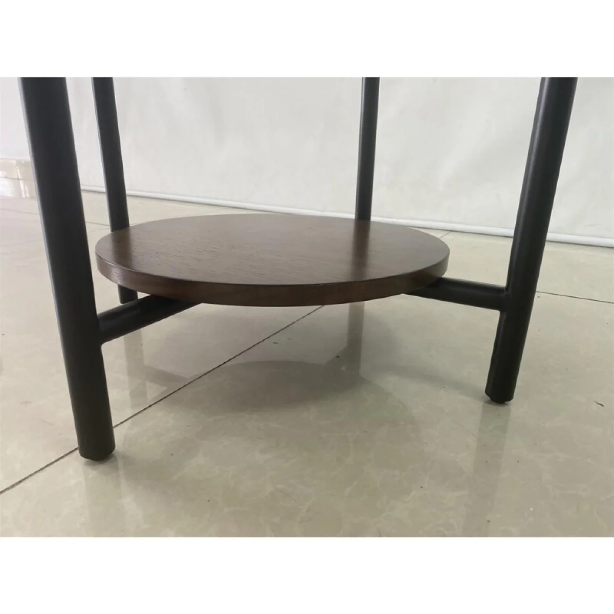 Round End Table End tables black 12