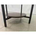 Round End Table End tables black 23