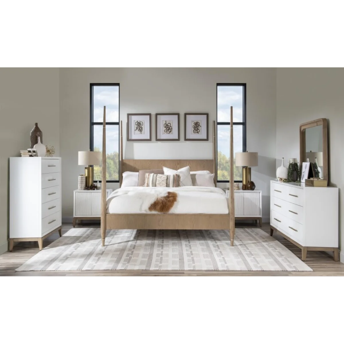 Rect Mirror Bedroom Mirrors Brown 8